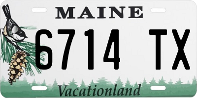 ME license plate 6714TX