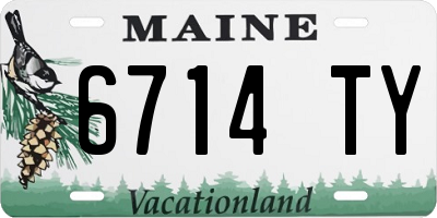 ME license plate 6714TY