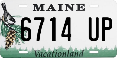 ME license plate 6714UP