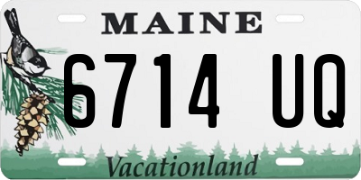 ME license plate 6714UQ