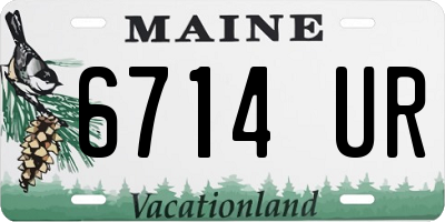 ME license plate 6714UR