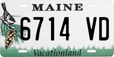 ME license plate 6714VD