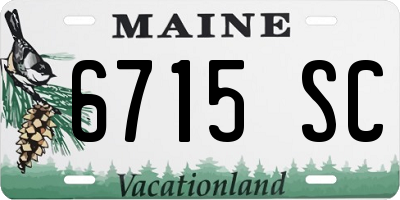 ME license plate 6715SC