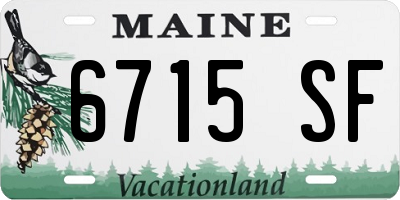 ME license plate 6715SF