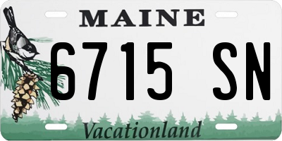 ME license plate 6715SN