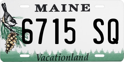 ME license plate 6715SQ
