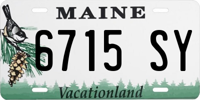 ME license plate 6715SY