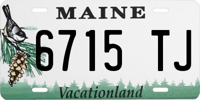 ME license plate 6715TJ