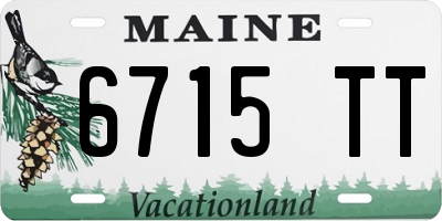 ME license plate 6715TT