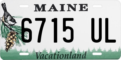 ME license plate 6715UL