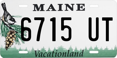 ME license plate 6715UT