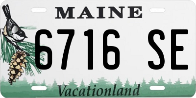 ME license plate 6716SE