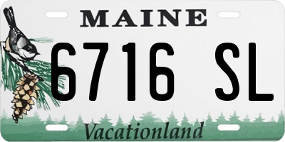 ME license plate 6716SL