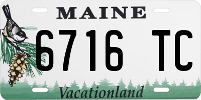 ME license plate 6716TC