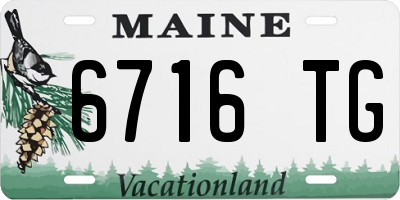 ME license plate 6716TG