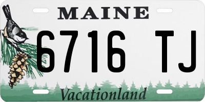 ME license plate 6716TJ