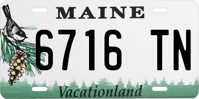 ME license plate 6716TN