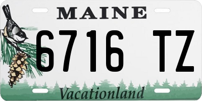 ME license plate 6716TZ