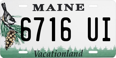 ME license plate 6716UI