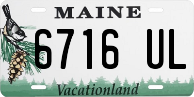 ME license plate 6716UL