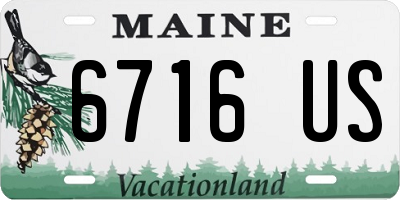 ME license plate 6716US