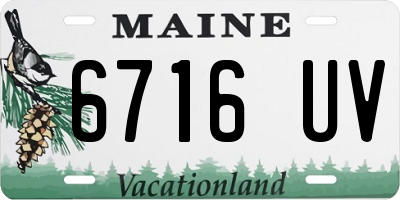 ME license plate 6716UV