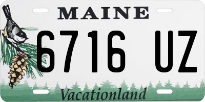 ME license plate 6716UZ