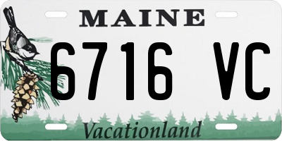 ME license plate 6716VC