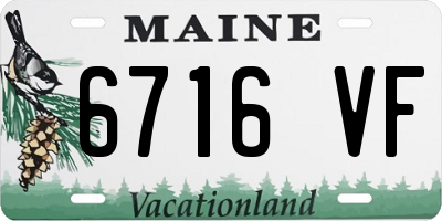 ME license plate 6716VF