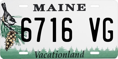 ME license plate 6716VG