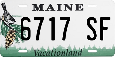 ME license plate 6717SF
