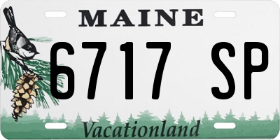 ME license plate 6717SP