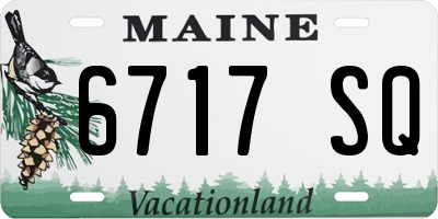 ME license plate 6717SQ