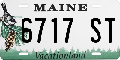ME license plate 6717ST