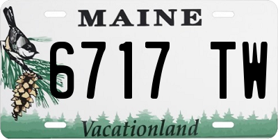 ME license plate 6717TW