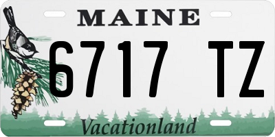ME license plate 6717TZ