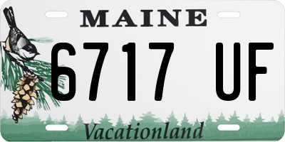 ME license plate 6717UF