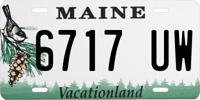 ME license plate 6717UW