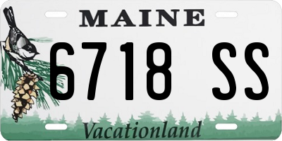 ME license plate 6718SS