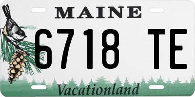 ME license plate 6718TE