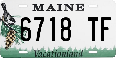 ME license plate 6718TF