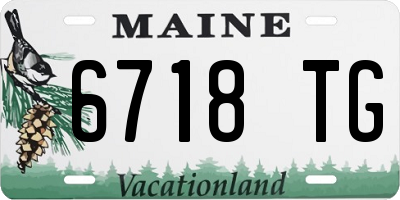 ME license plate 6718TG