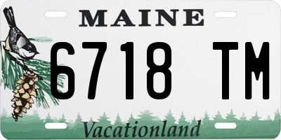 ME license plate 6718TM