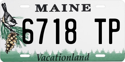 ME license plate 6718TP
