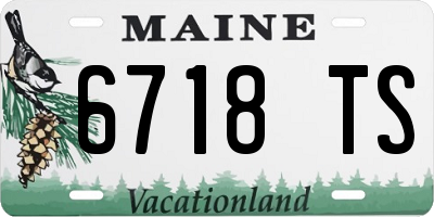 ME license plate 6718TS