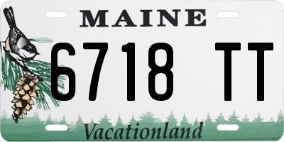 ME license plate 6718TT