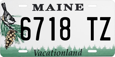 ME license plate 6718TZ