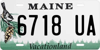 ME license plate 6718UA