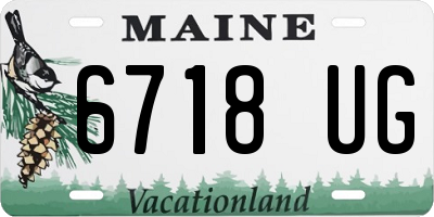 ME license plate 6718UG