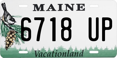 ME license plate 6718UP